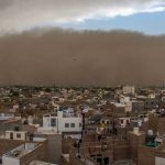 Summer dust storm in Bikaner