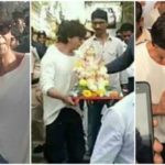 Ganesh Visarjan Shah Rukh Khan Bids Adieu to Bappa