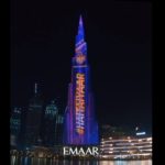 Burj Khalifa Welcomes KKR in the IPL 2020 By lighting up the KKR’s Colour on their Building Display