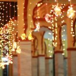 Decorative lights in a Temple