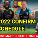 Caribbean Premier League Schedule